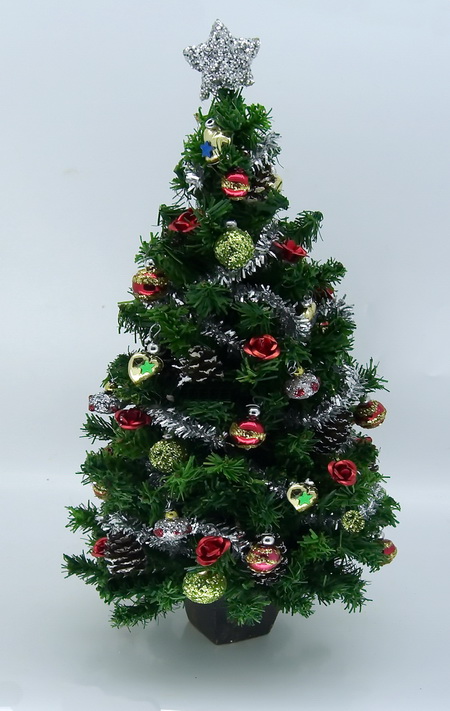 Luxury 6.5" Chatruse and Red Christmas Tree